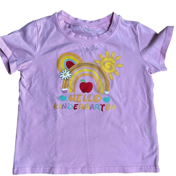 Kids Hello Kindergarten Pink T-Shirt - Picture 1 of 3